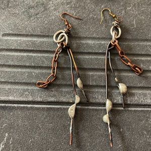 Handmade Copper/silver solder Earrings